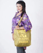 Panda Printed Cotton Tote Bag