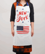Cotton Kitchen Apron with Adjustable Straps & Convenient Pockets