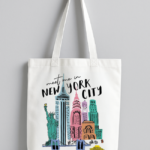NYC Printed cotton tote bag