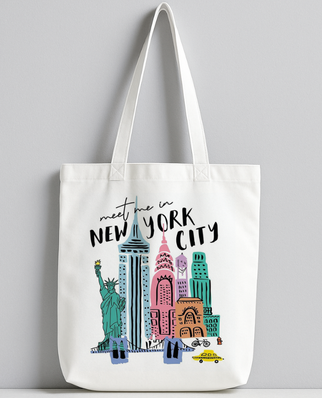 Untitled design NYC Printed cotton tote bag - Image 1